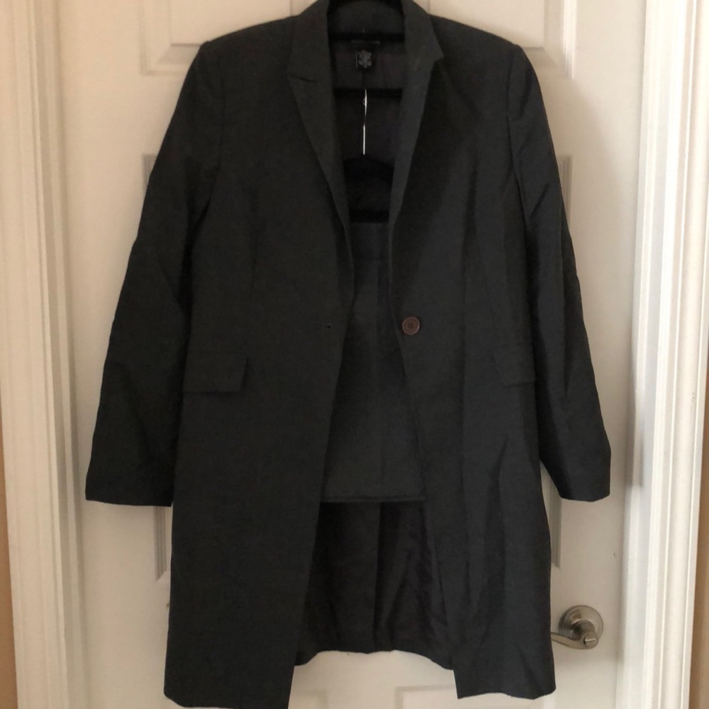 Gray long blazer